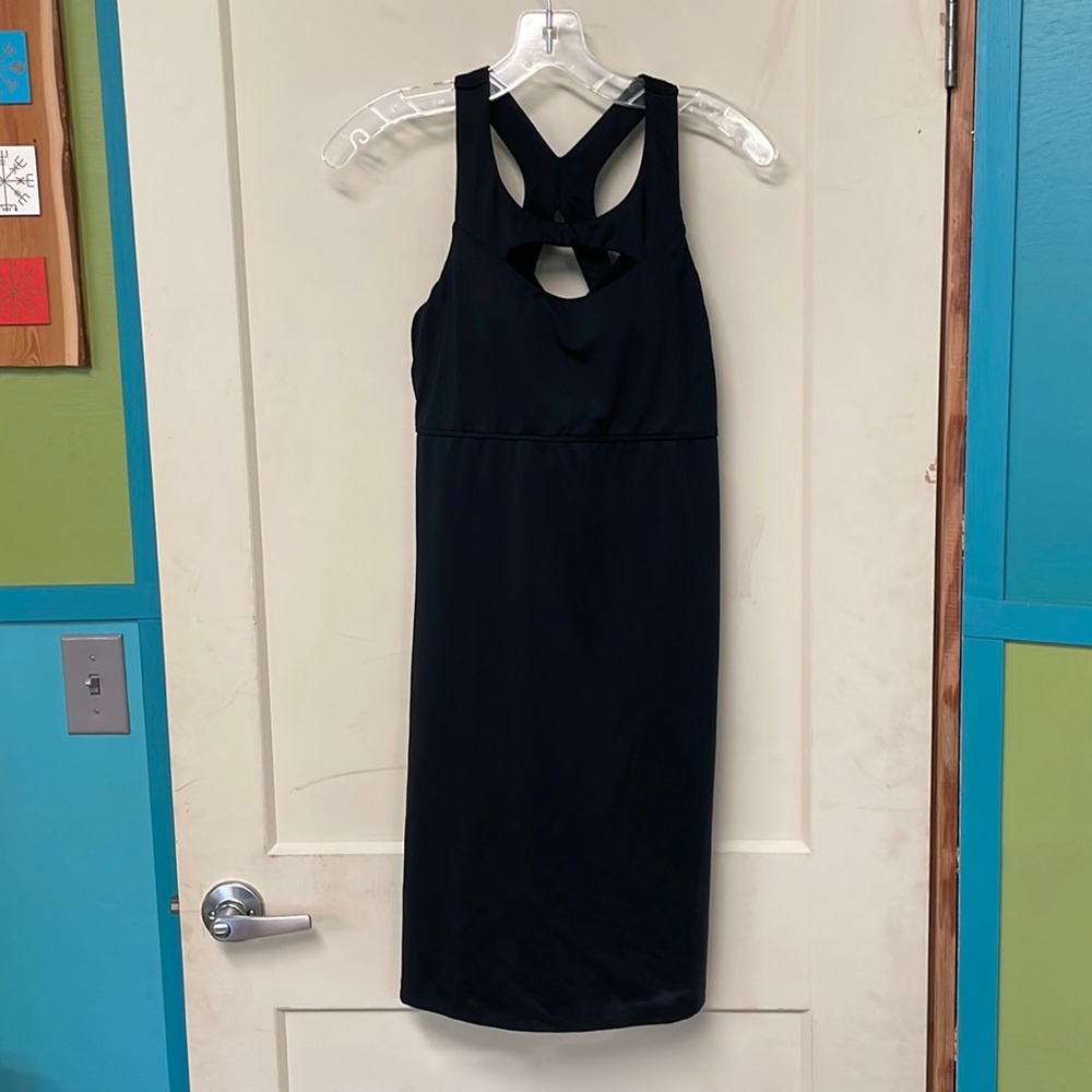 Athleta Sporty Black Dress w/Built In Bra